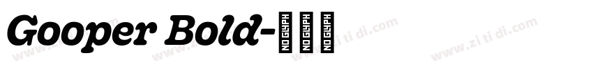 Gooper Bold字体转换